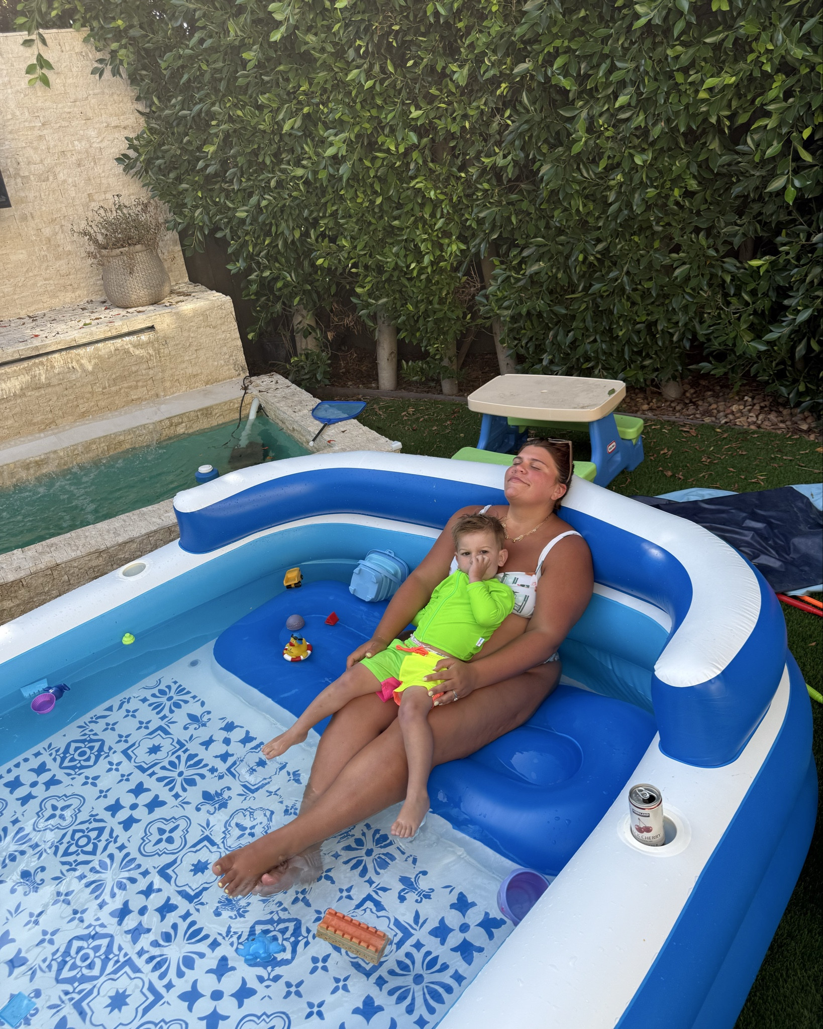 inflatable pool! 💙 also available at Costco 