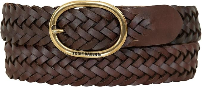 Eddie Bauer Women's Casual Leather Belts with Durable Metal Buckle | Amazon (US)