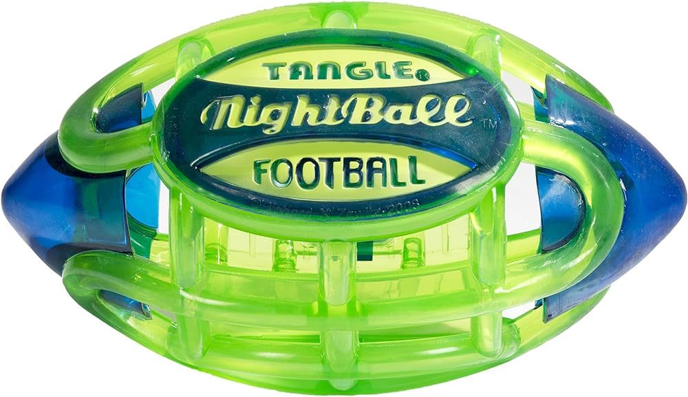 Tangle NightBall Glow in the Dark Light Up LED Football, Green with Blue | Amazon (US)