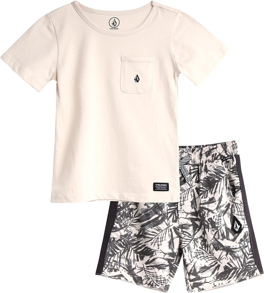 Volcom Boys' Shorts Set - 2 Piece T-Shirt and French Terry Sweat Shorts - Casual Summer Outfit Se... | Amazon (US)