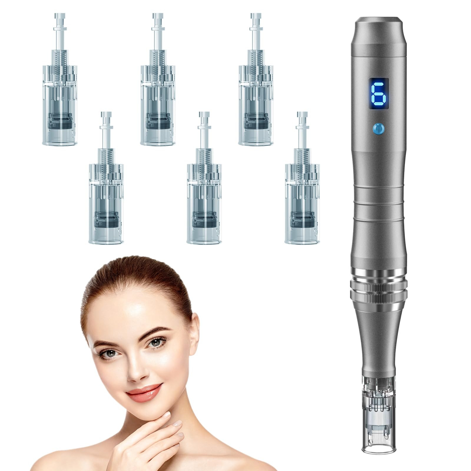 Microneedling Stamp Pen, Derma Stamp Pen, 0.25mm DermaStamp System, Derma Roller Alternative, Mic... | Amazon (US)