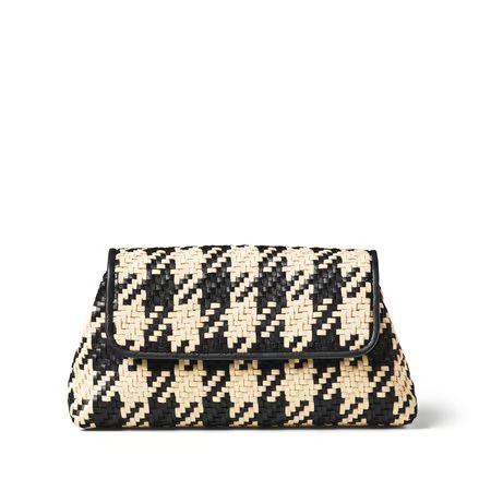Evening Clutch
        Black & Ivory Woven Leather | Aspinal of London