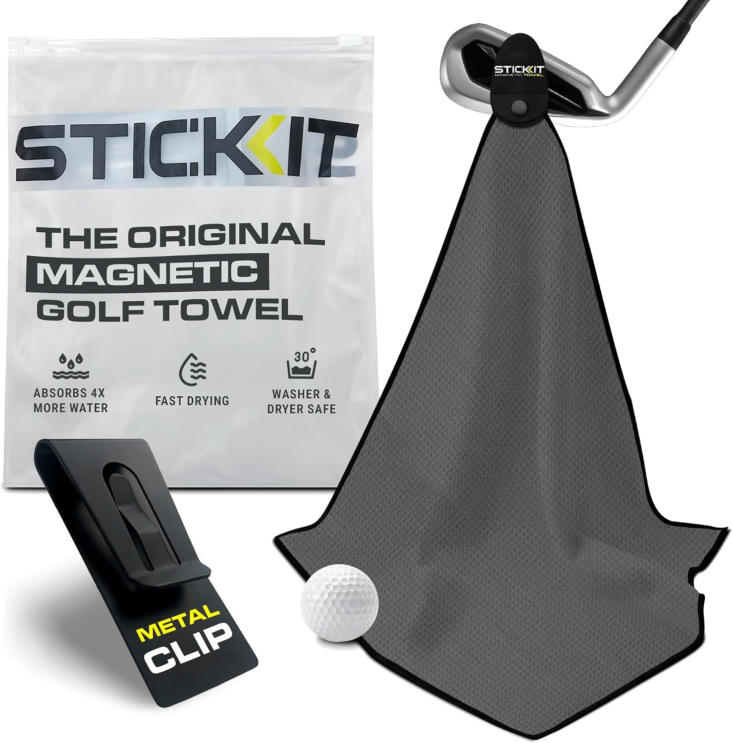 Magnetic Golf Towel - Waffle Weave Golf Towel - 29” x 29” | Amazon (US)