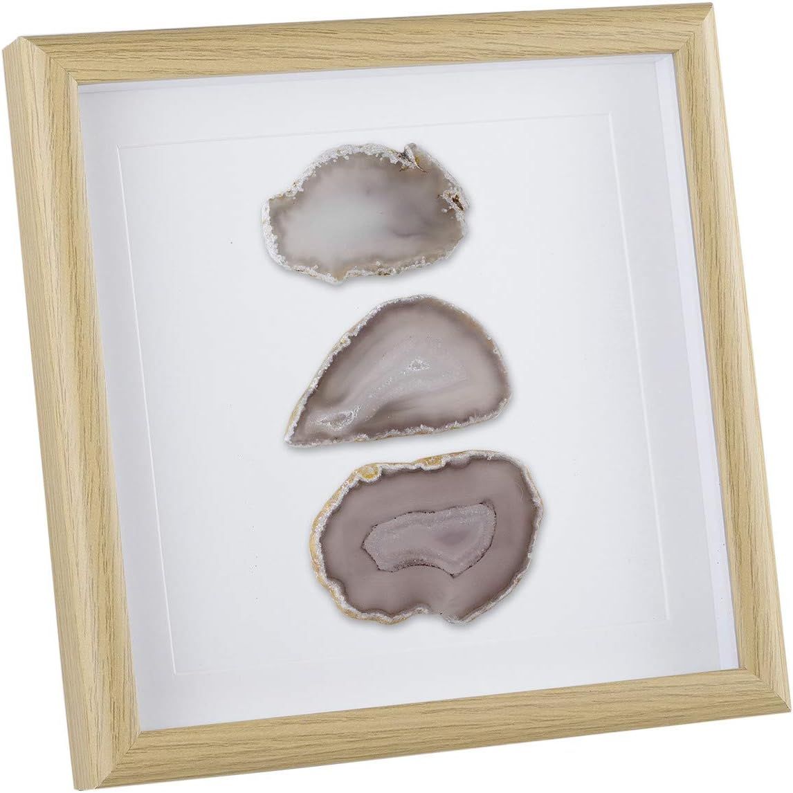 mookaitedecor Framed Agate Slices Wall Art, Geode Slice Stone Picture Frame for Living Room Bedro... | Amazon (US)