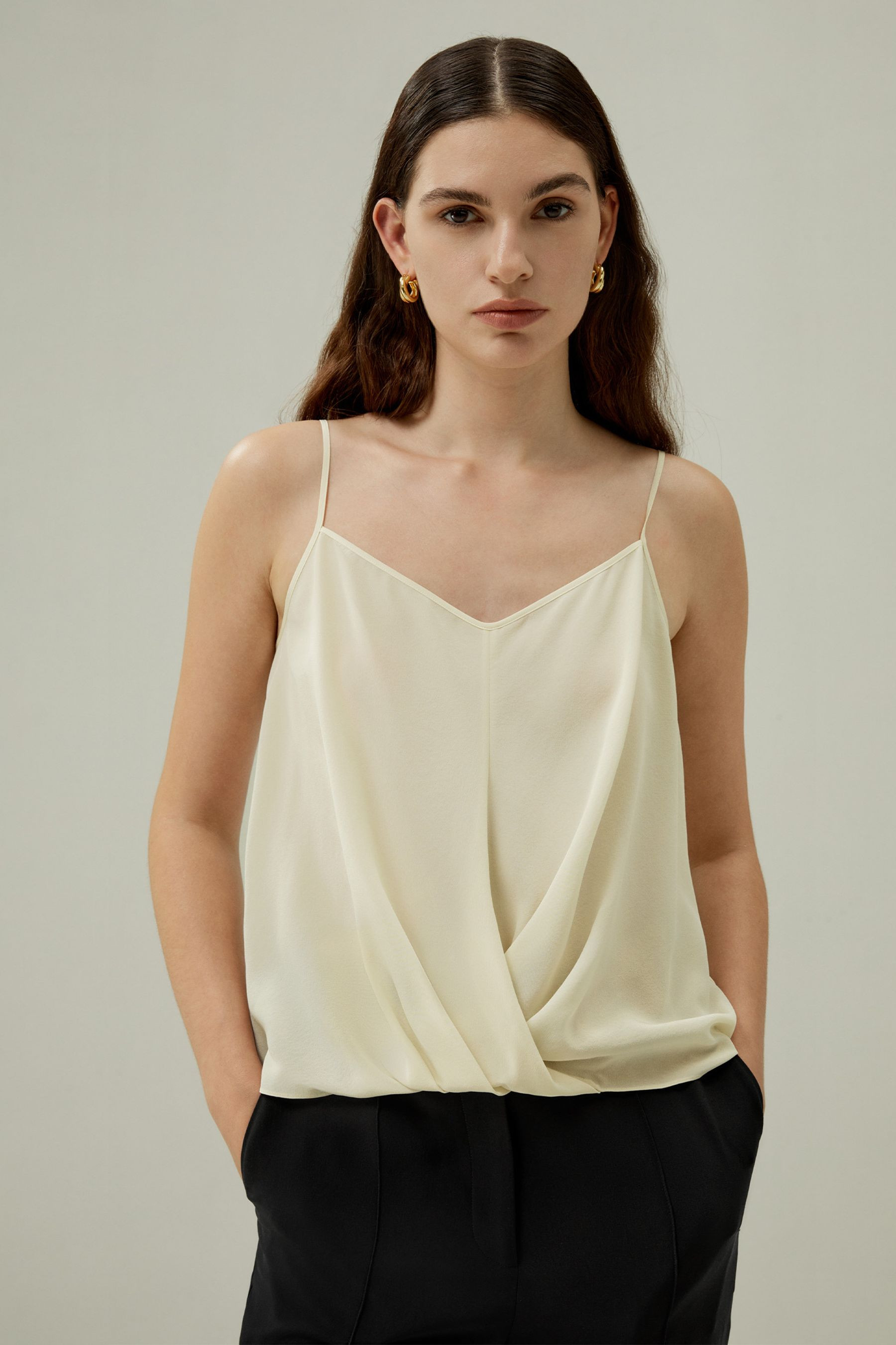 Crêpe de Chine Cami mit Dünnen Trägern | LilySilk