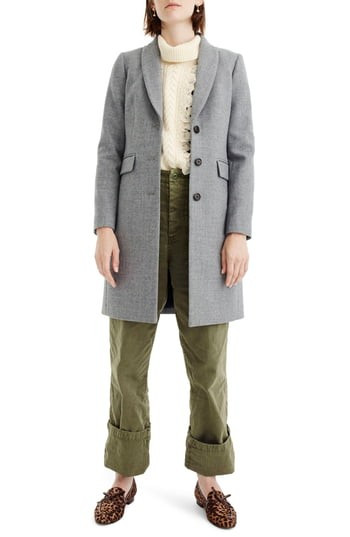 Women's J.crew Eniko Wool Topcoat, Size 0 - Grey | Nordstrom