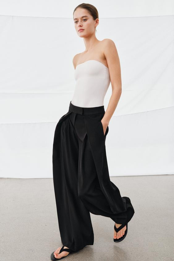 ZW COLLECTION WIDE LEG PANTS | Zara US