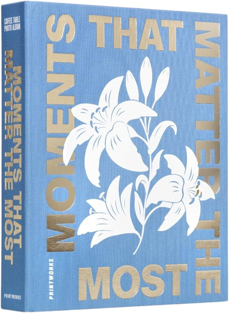 Printworks Moments that Matter the Most - Photo Album 4x6 – Elegant Sky Blue Coffee Table Book ... | Amazon (US)
