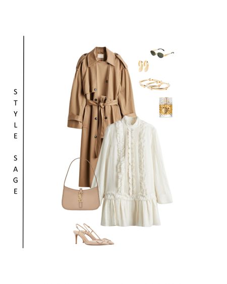 Channeling classic vibes with a trench coat & white dress ✨ 

#LTKstyletip #LTKSeasonal #LTKU