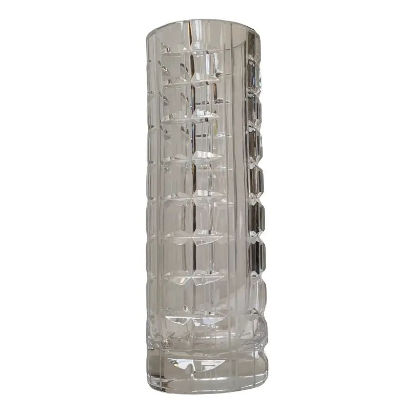 Scandinavian Cut Crystal Vase, 1950s | Chairish