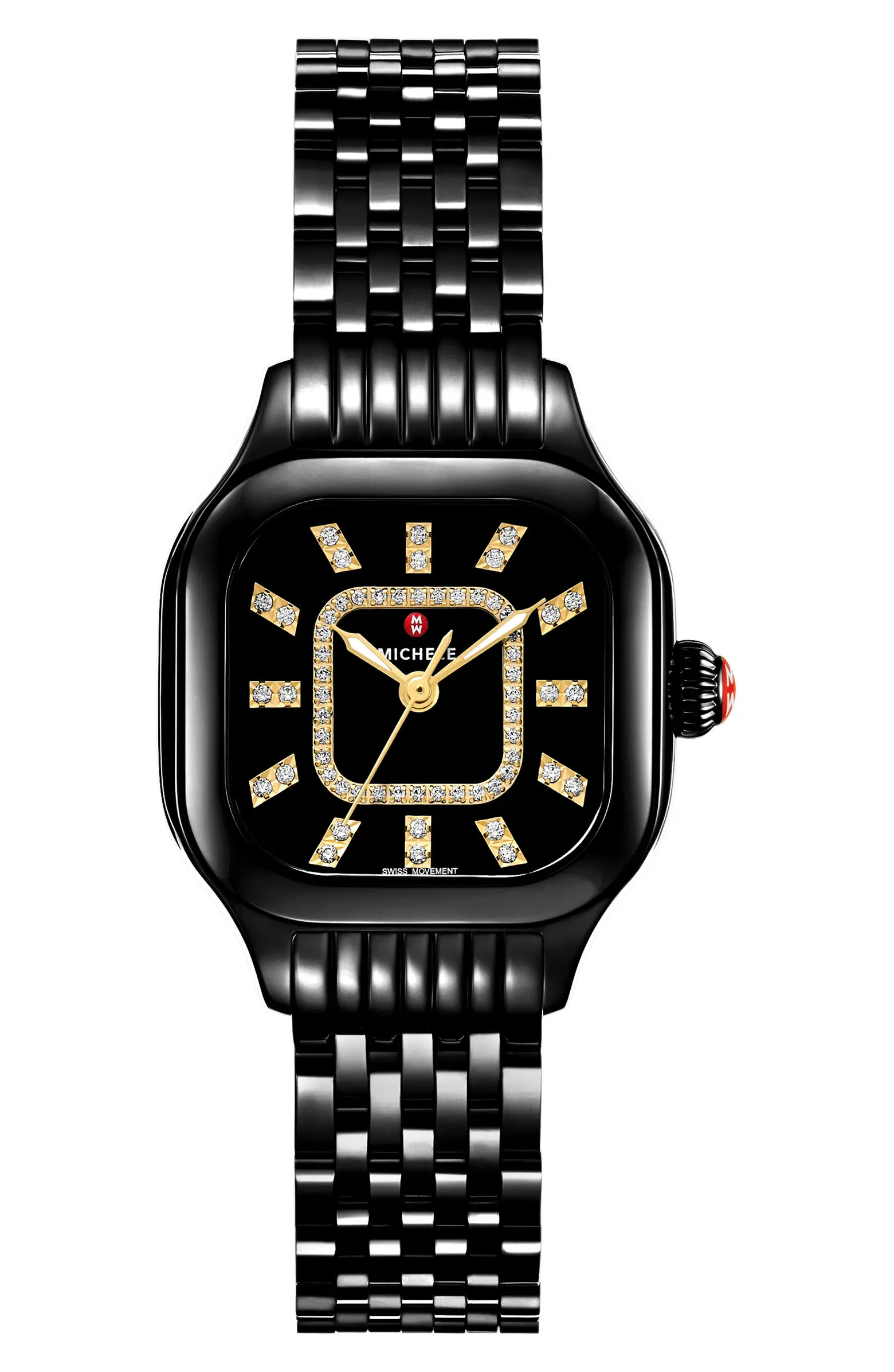 Meggie Noir Diamond Dial Bracelet Watch, 29mm | Nordstrom