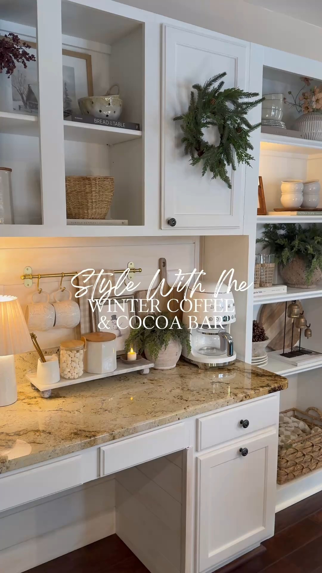 Cozy Winter Coffee & Cocoa Bar with Amazon & Target Finds

Follow @farmtotablecreations on Instagram for daily home inspiration and cozy styling ideas.

This winter coffee & cocoa bar came together using a mix of Amazon & Target finds, and the Target pieces are a few of the same ones I shared yesterday in my unboxing reel. Warm woods, soft neutrals, and simple layers make this little space feel cozy & inviting.

I love styling coffee bars with a mix of practical and pretty items— canisters for everyday use, a tray to keep things feeling organized, and a few seasonal touches to add warmth. It’s cozy for winter mornings and hot cocoa nights, but easy to transition into spring by swapping stems and artwork.

#amazonfavorites #amazonfinds #amazonhome #amazoninspo #amazonkitchen #amazonmusthaves #amazondecor #builtinsofinstagram #cocoabar #coffeebar #coffeecorner #coffeeconsole #coffeestation #coffeevibes #countertopdecor #homedecor #homedecorinspo #homecoffee #kitchencoffee #kitchencounter #kitchencounterdecor #kitcheninspo #kitchenstyling #ltkfinds #ltkhome #ltkseasonal #modernorganic #mytargetstyle #neutraldecor #neutralhome #openkitchendesign #shelfstyling #targetdecor #targetfinds #targethome #warmneutrals #woodtones

#LTKFindsUnder50 #LTKHome #LTKSaleAlert