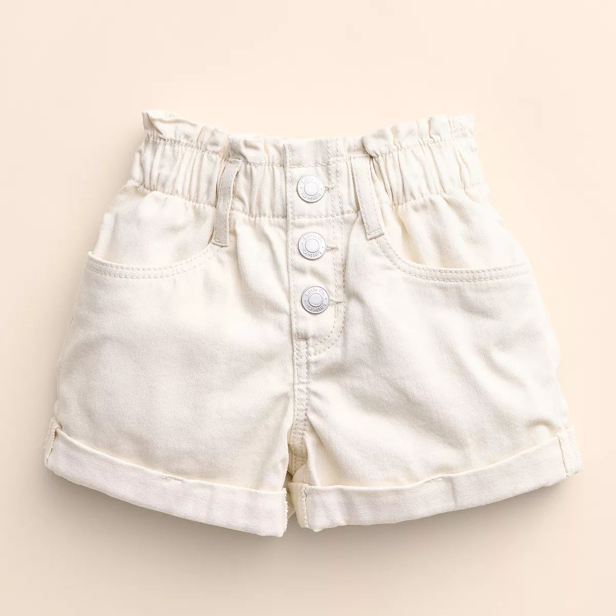 Baby & Toddler Girl Little Co. by Lauren Conrad Paper-Bag Waist Denim Shorts | Kohl's