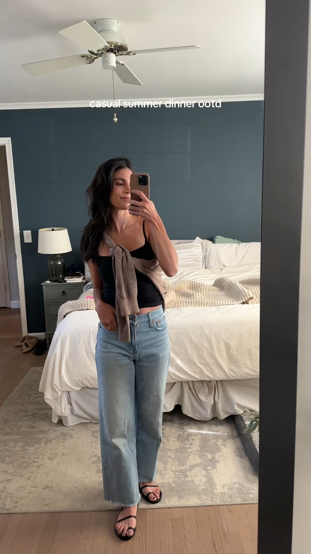 Easy and casual summer dinner outfit. I’m obsessed with these 90s bra free cami tanks! I can’t get enough of them. As a mom of active boys it’s the perfect top to look put together but you don’t have to worry about anything being out of place.

Mom style, mom outfit, birthday dinner outfit, mom outfit inspo, Abercrombie top, Abercrombie style, Madewell denim, Amazon fashion, Amazon finds, Amazon shoes, Amazon sandals, tkees sandal dupe

#LTKootd #LTKmomlife #LTKPetite