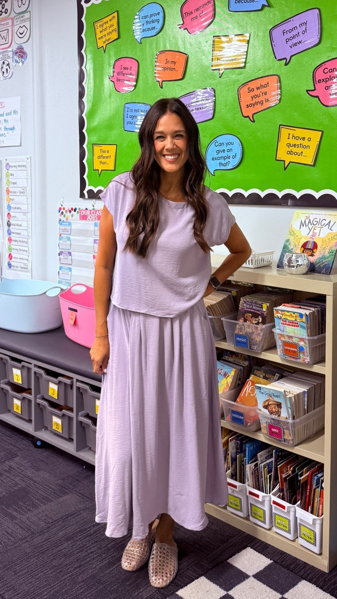 Two piece set dress for teachers!