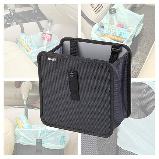 Moonet Oxford Foldable Car Garbage Can Hanging Trash Can Bin,Waterproof Multifuntional Car Organi... | Amazon (US)