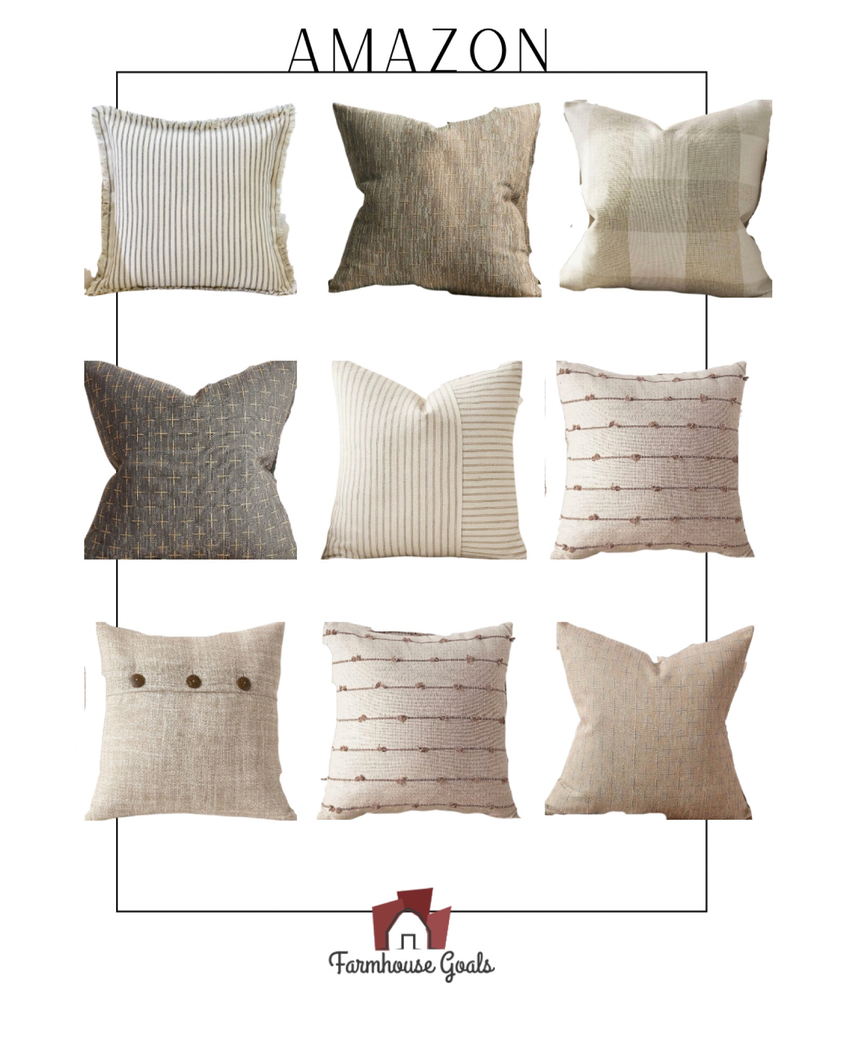 Farmhouse style throw pillow covers from Amazon 

#LTKhome