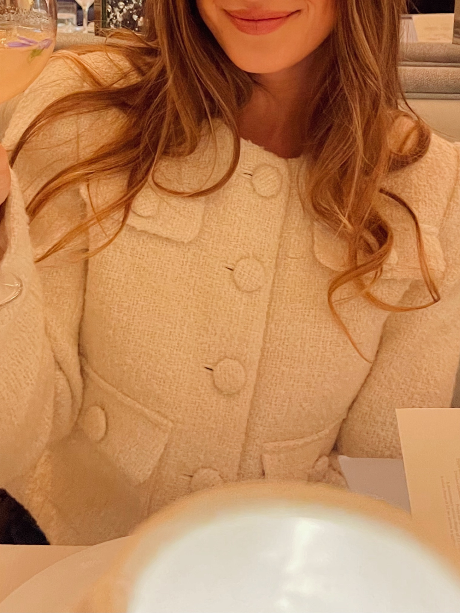 Dinner in London wearing this boucle crop jacket. Size XS. 

#LTKTravel #LTKPetite #LTKSeasonal