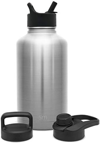 Simple Modern Water Bottle with Straw, Handle, and Chug Lid Vacuum Insulated Stainless Steel Metal T | Amazon (US)