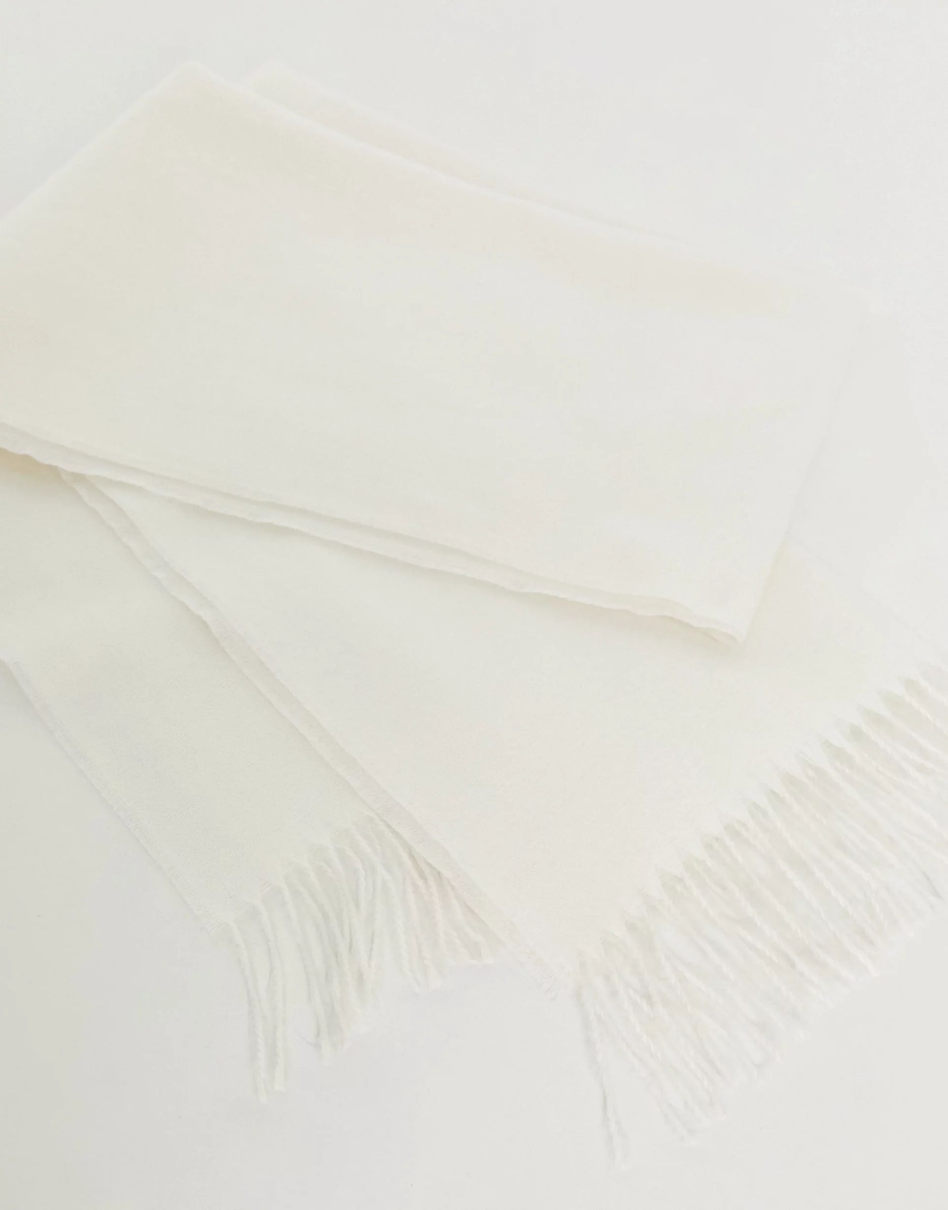 ASOS DESIGN supersoft scarf with tassels in winter white | ASOS (Global)
