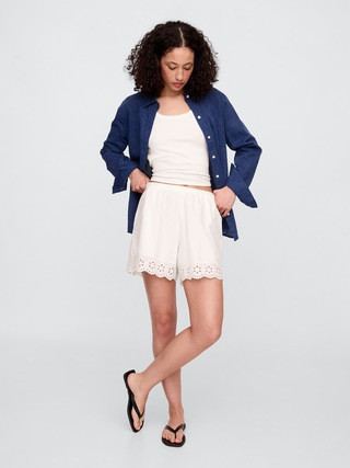 Pull-On Eyelet Shorts | Gap Factory