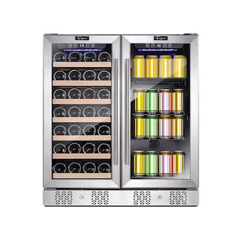 Empava 23.4-in W 96-Can Capacity Stainless Steel Built-In/Freestanding Indoor or Outdoor Beverage... | Lowe's