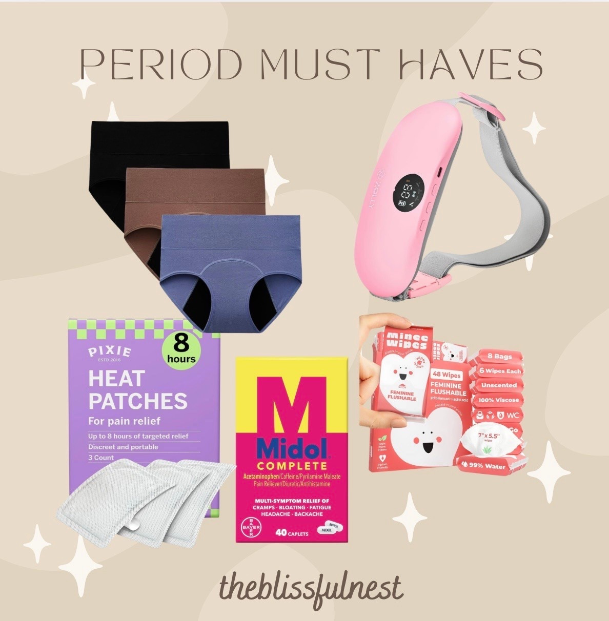 Women’s Must Haves 

Period, period relief, menstrual must haves, period must haves, women’s must haves

#LTKmomlife #LTKselfcare