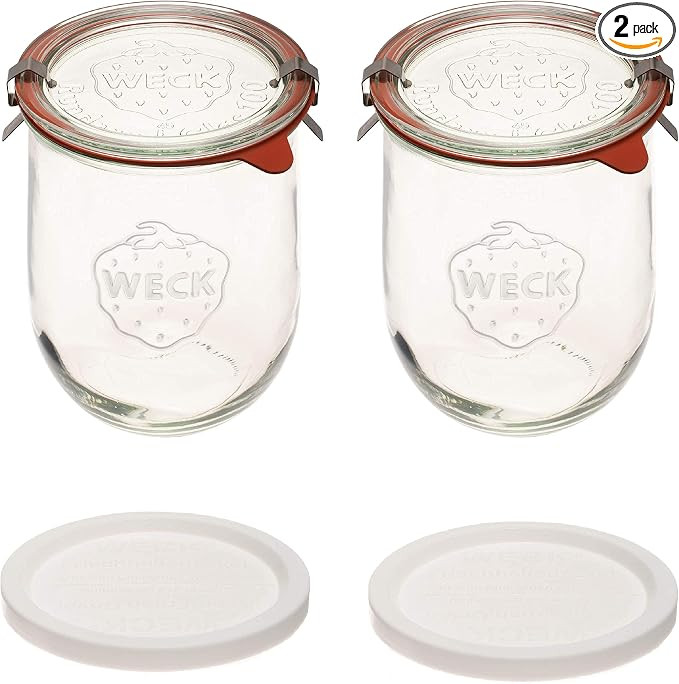1 Liter - Large Sour Dough Starter Jars - Tulip Jar with Wide Mouth - Suitable for Canning and St... | Amazon (US)