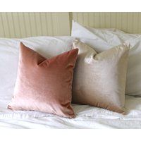 Blush Antique Velvet Pillow Cover / Silk velvet / Beige Velvet Pillow case / Silver Velvet pillow / Navy Velvet Euro Sham / VEL5 | Etsy (US)