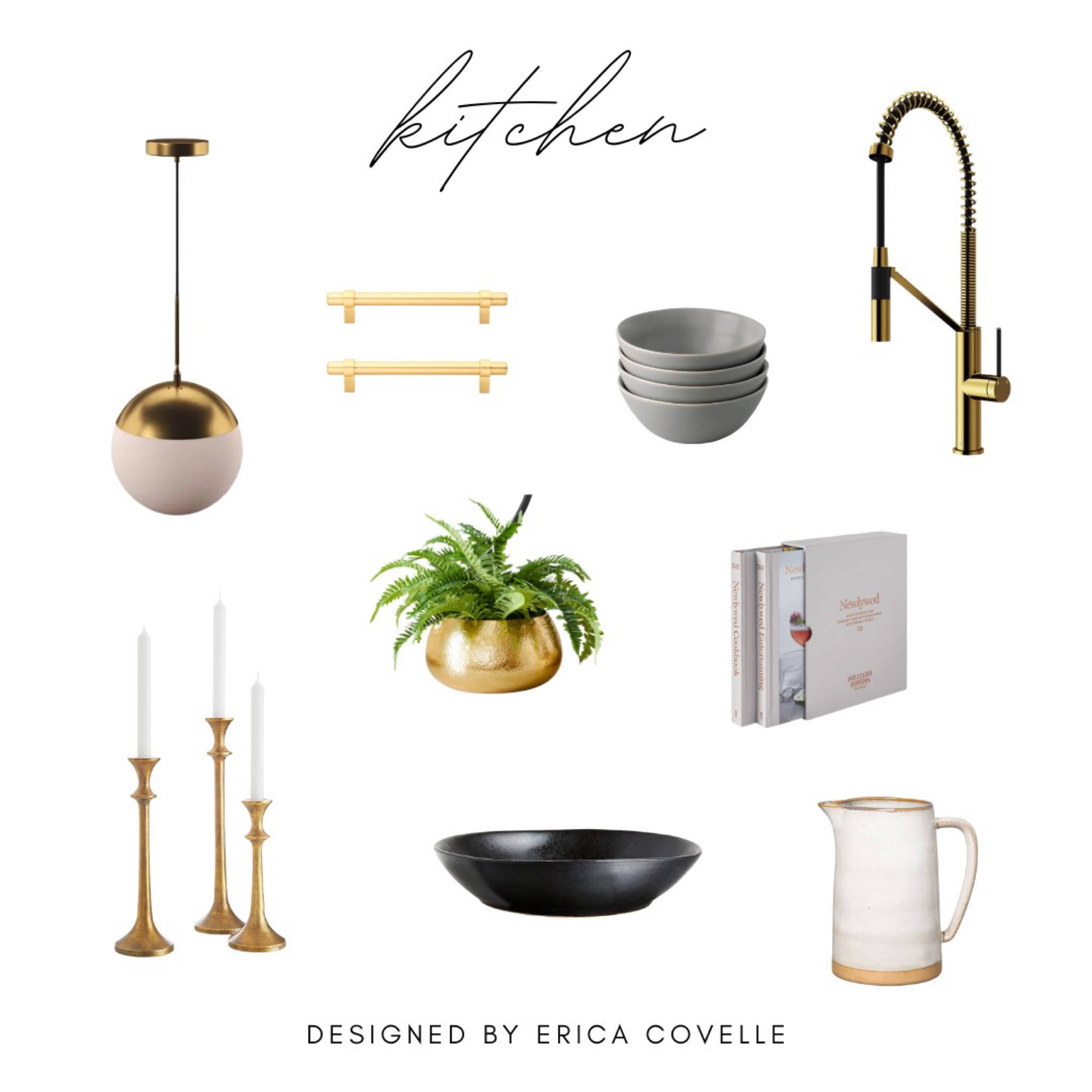 🏠✨ Introducing the Gurney Kitchen for this month's #DesignsByErica feature! ✨💙 Elevate your home with this dreamy color combination that inspires you every time you step into your kitchen! 💫🍽️

💙 The serene blue cabinets create a calming atmosphere, while the white countertops give a clean and timeless look. 🤍✨ The pops of gold in the hardware and accents add a touch of luxury that will surely impress your guests! 💎🍴

Whether you're a master chef or just love spending time in the kitchen, this design will make every moment enjoyable and stylish! 😍🍰 Don't wait, transform your kitchen into a magical space with our handpicked selections! Shop the look to find all the gorgeous products and accessories featured in this beautiful kitchen! 🛍️

#kitchengoals #homedecor #interiordesign #ltkhome #kitchenshop #bluedecor #goldaccents

#LTKstyletip #LTKFind #LTKhome