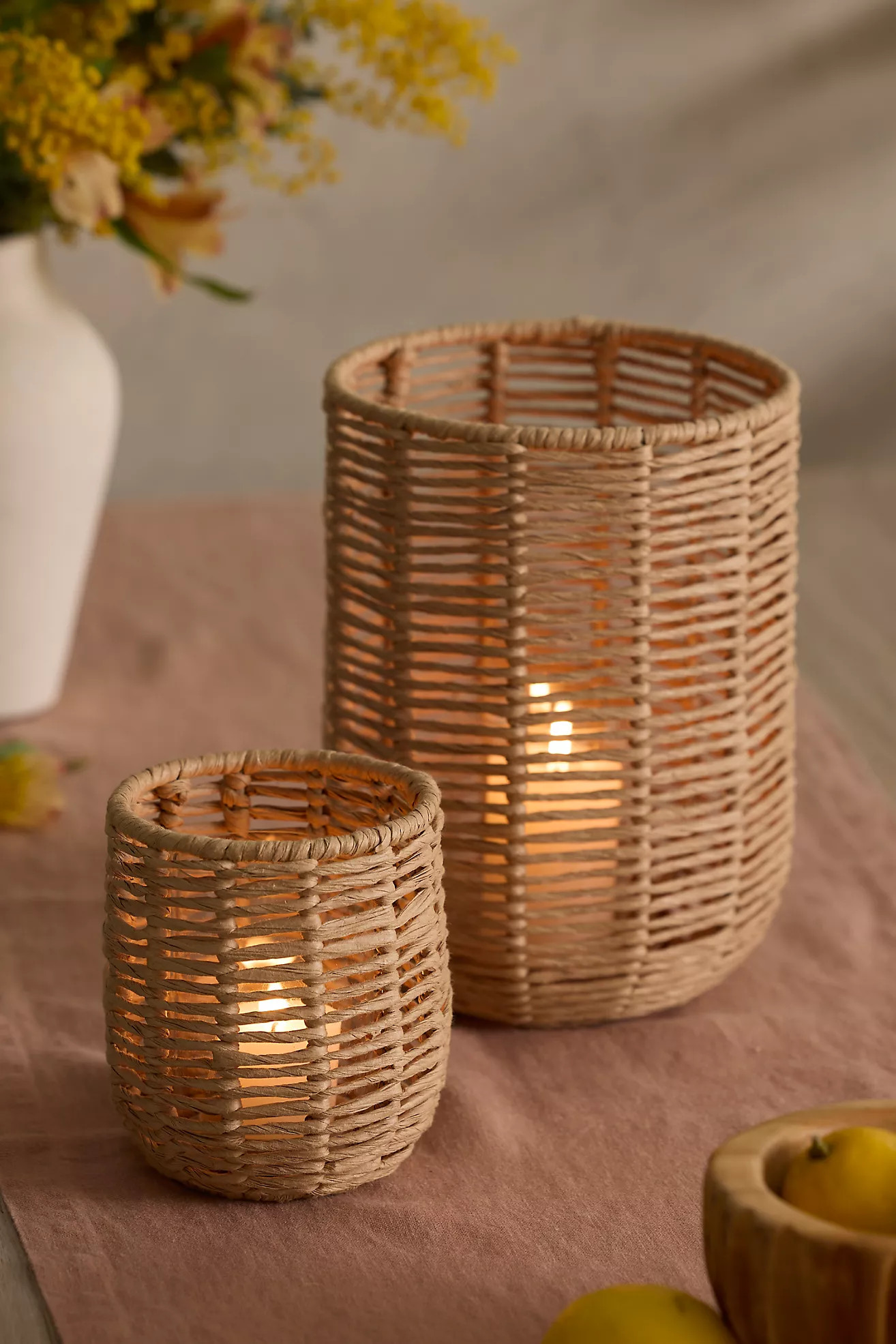 Rope Wrapped Candle Holder | Anthropologie (US)