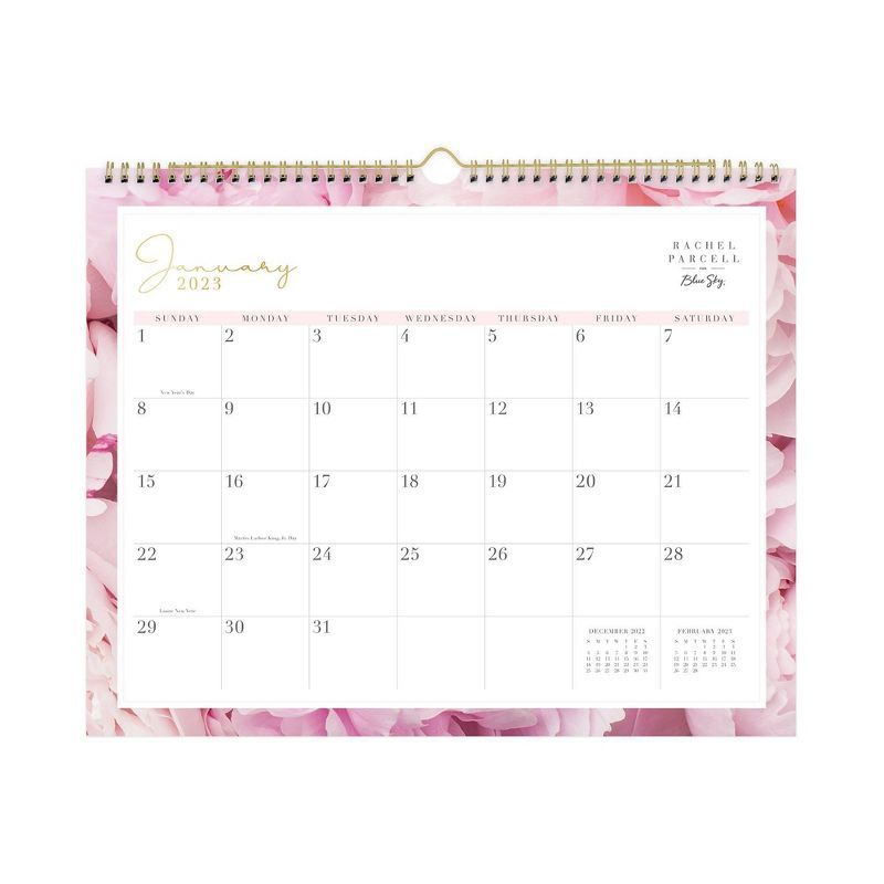 2023 Wall Calendar 15"x12" Peony - Rachel Parcell | Target