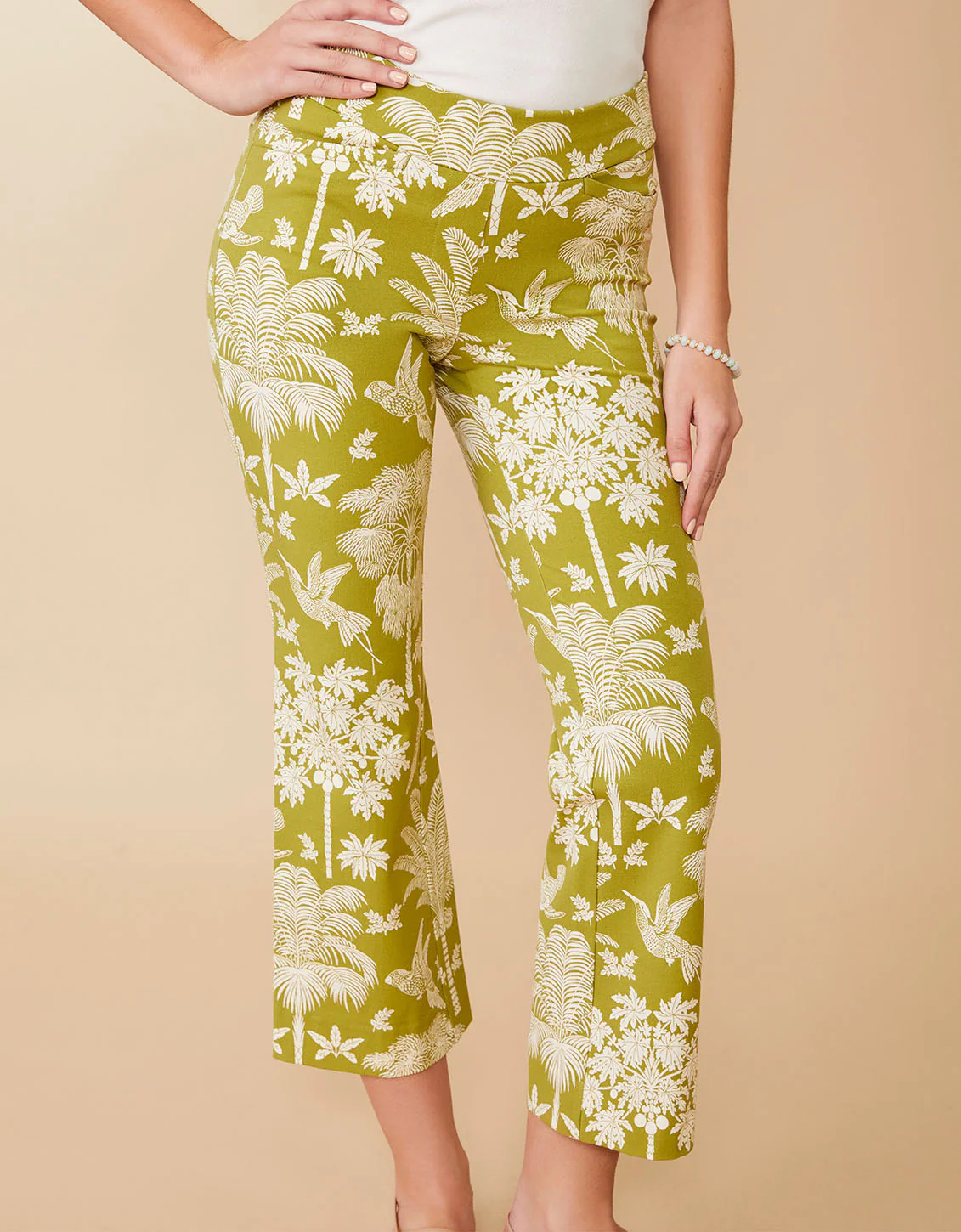 Maren Kick Flare Pant Sugar Mill Palms | Spartina 449