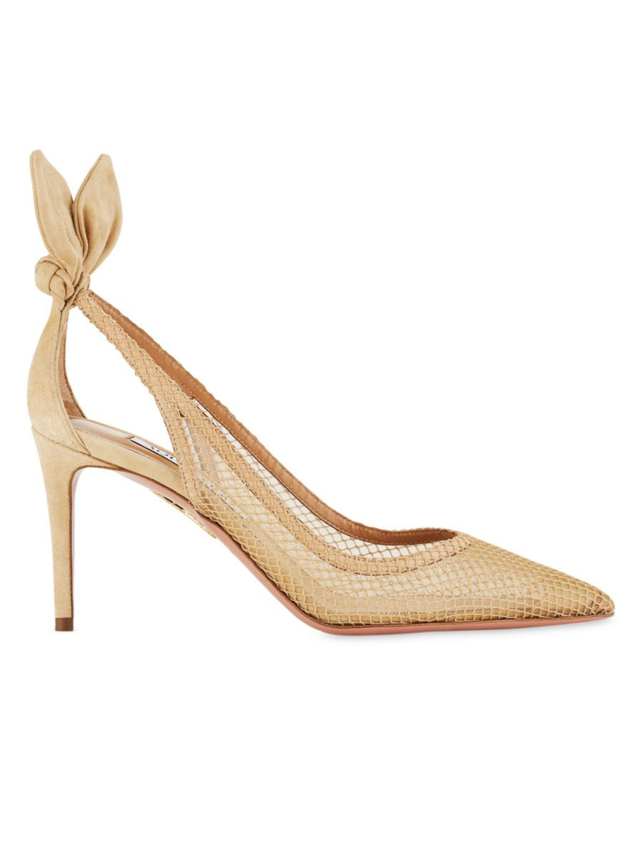 Bow Tie 85MM Mesh Pumps | Saks Fifth Avenue (UK)