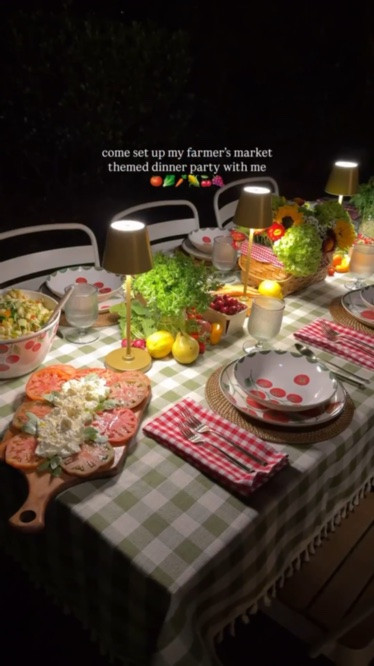 Come set up my Farmer's Market themed dinner party with me! I'm absolutely in love with these tomato melamine plates and serving pieces — they make the whole setup feel so fun and fresh!

dinner party inspo, tablescape ideas, hostess life, entertaining at home, summer hosting, party setup, melamine plates, table setting, party decor, outdoor dining, alfresco dining, hosting hack, walmart finds

#LTKfoodie #LTKHome
