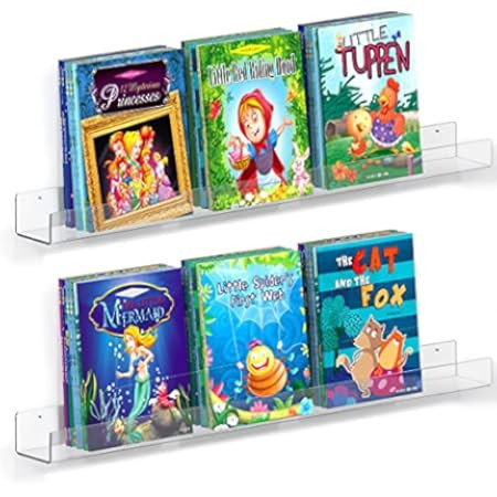 Acrylic Kids Floating Shelves,Adhesive Stickers Window Clear Invisible Bookshelves,Nursery Deco Toy  | Amazon (US)