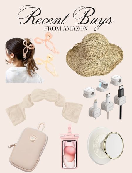 Recent Amazon purchases that I’m loving! 🤍

Bow hair clips, woven beach hat, nodpod weighted eye mask, cable management holders, magnetic cable clips, touchland hand sanitizer pouch, waterproof phone pouch, MagSafe popsocket, fancythingsblog 

#LTKFindsUnder50 #LTKFindsUnder100