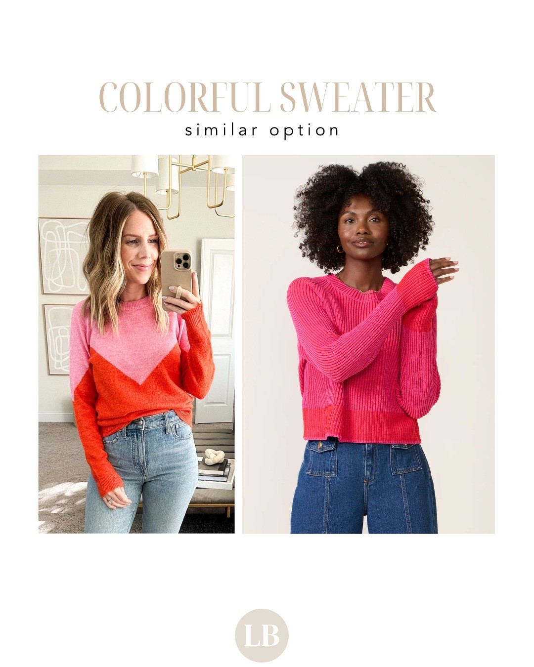 Who remembers this fun pink & red sweater from a couple years ago? Found a similar one that's a perfect pop of color for winter  

#LTKHoliday #LTKSeasonal