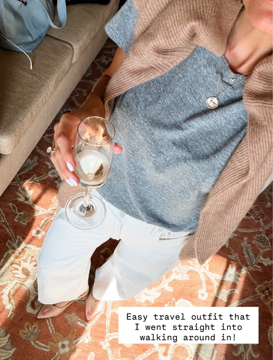 An easy outfit built on staples! This is an old Target tee that isn’t available anymore, but I linked similar options! Wearing 25 in the jeans!

Loverly Grey, Target, wide leg jeans, pre fall outfit inspo, Connecticut trip, mesh shoes, cardigan, white jeans, fall staples

#LTKSeasonal
