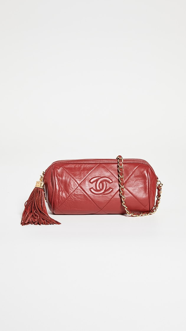 What Goes Around Comes Around Chanel Red Lamb Barrel Mini Bag | SHOPBOP | Shopbop