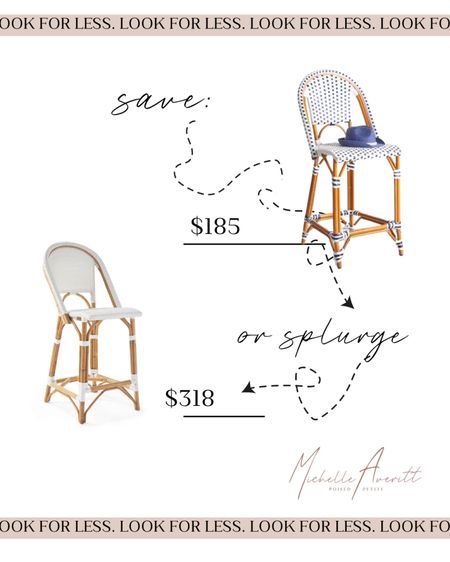 I found the iconic Serena and Lily bar chair and a similar style that is only $185!  

#LTKstyletip #LTKhome #LTKsalealert