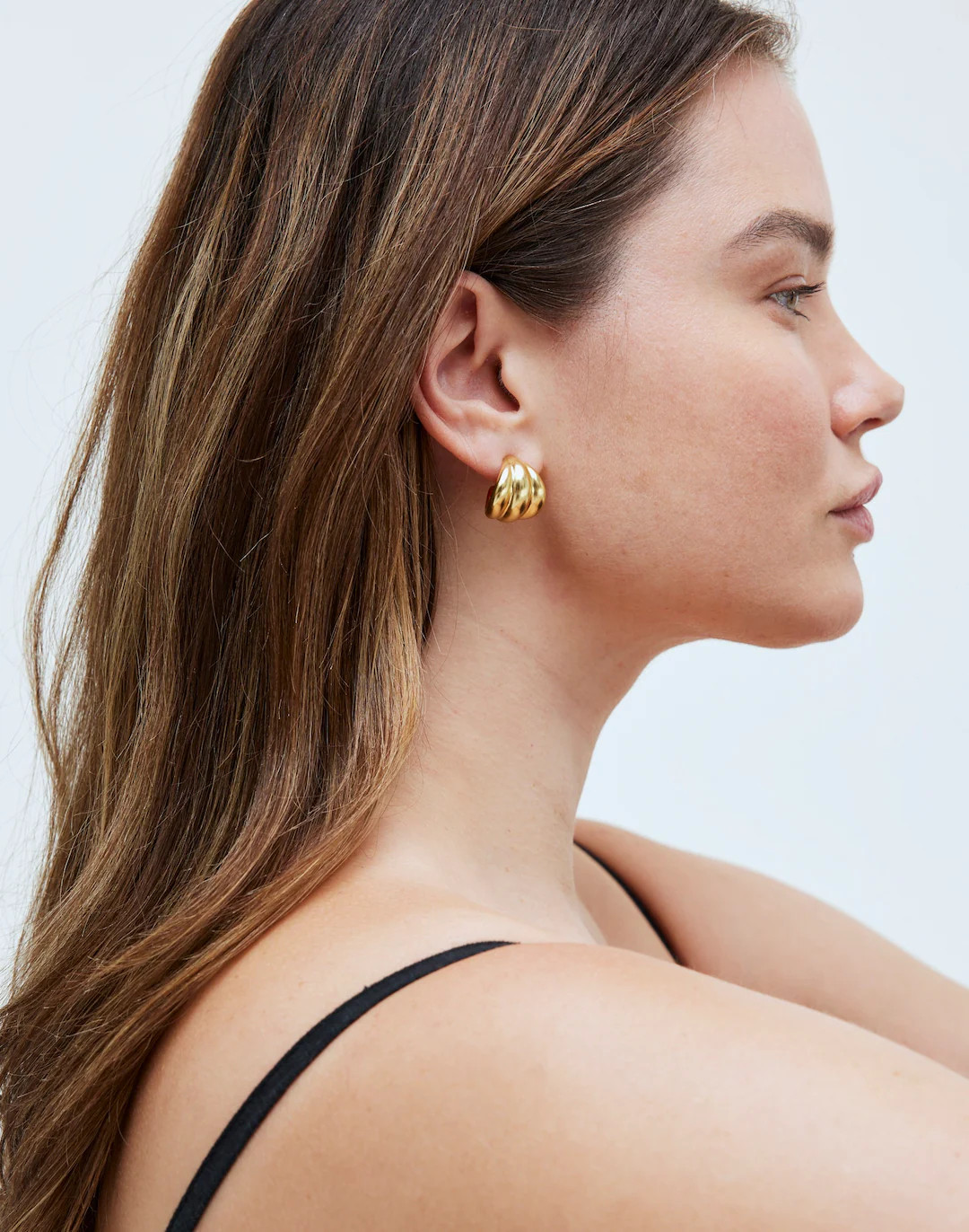 Sculptural Chunky Ribbed Stud Earrings | Madewell