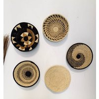 A Set Of 5 Boho Wall Baskets/African Woven Decor/ Decor /Wall - Free Express Shipping | Etsy (UK)
