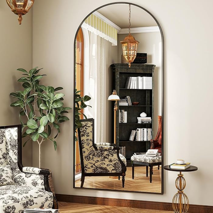BEAUTYPEAK 71"x30" Arch Full Body Floor Mirror, Full Length Mirror Wall Mirrors Hanging or Leanin... | Amazon (US)