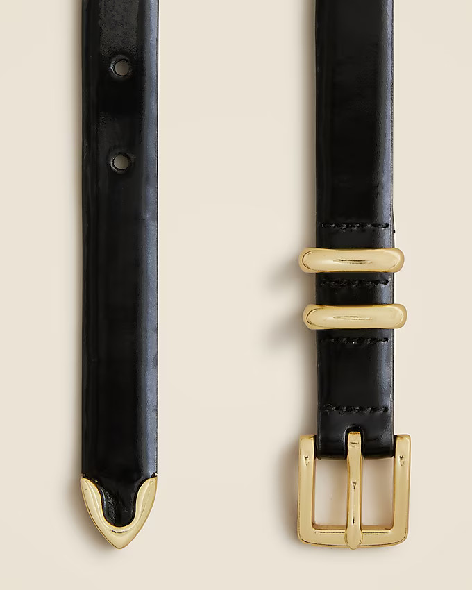 Thin Italian patent leather belt | J. Crew US