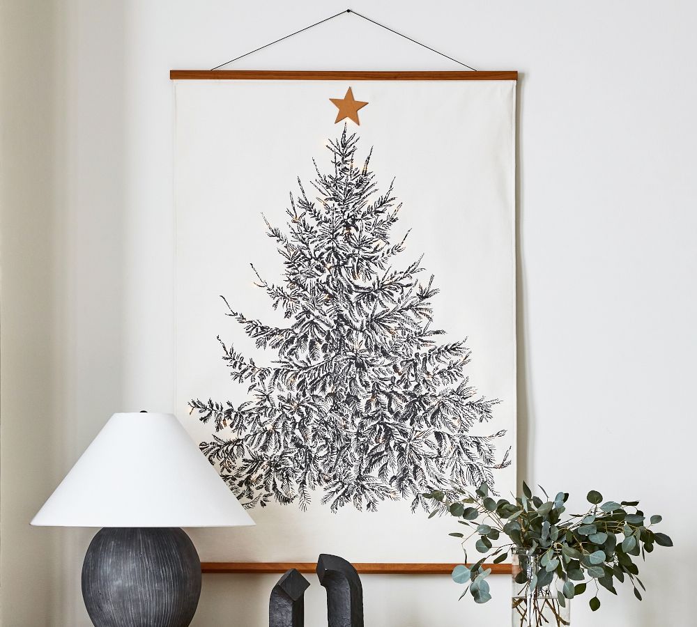 Lit Holiday Tree Banner | Pottery Barn (US)