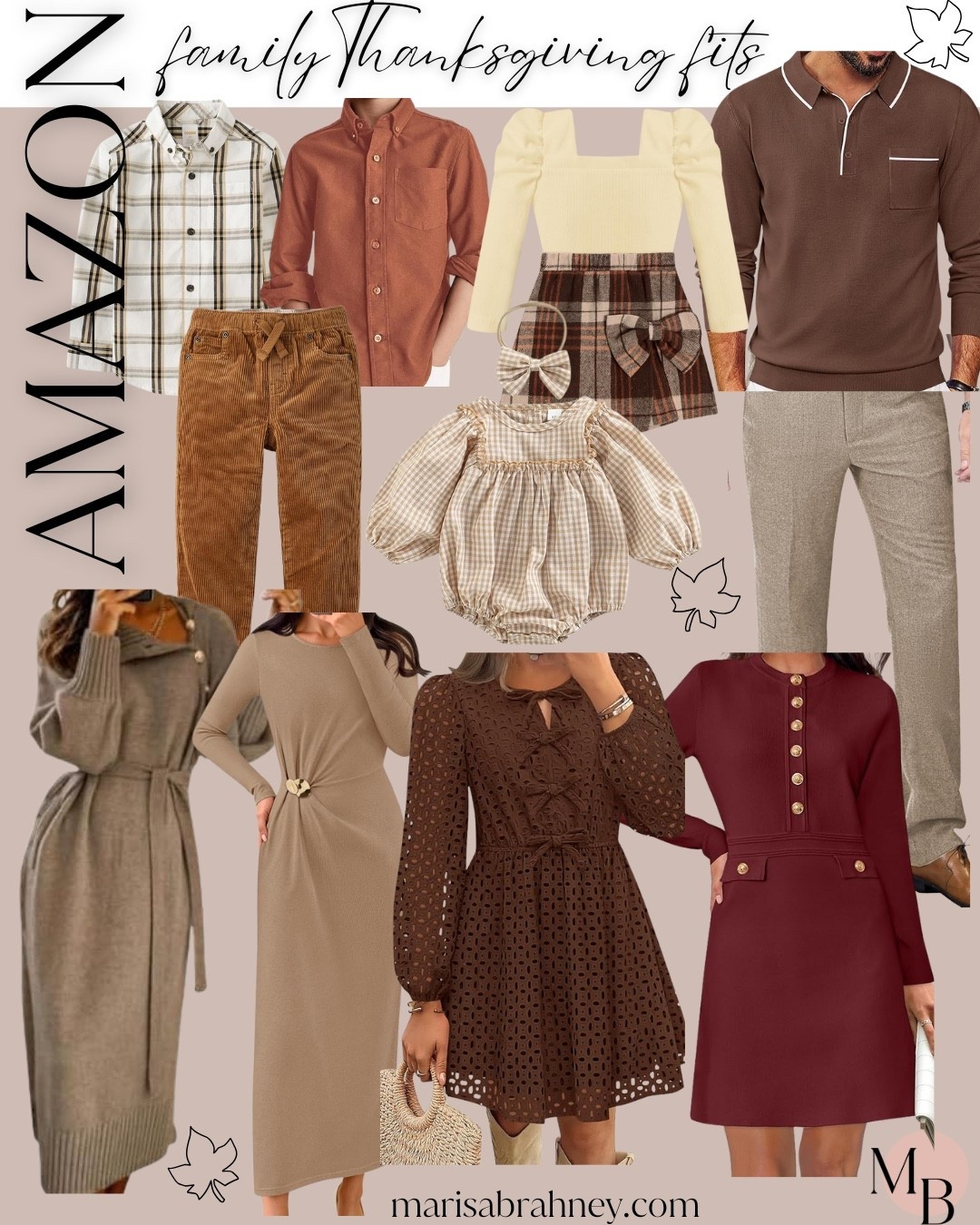 Amazon Thanksgiving Outfits for the Fam: Whether you go comfy, cute, classic or chic- these Thanksgiving fits for the fam will be perfect for all of the food, family and football! #thanksgiving #amazonfinds #amazoninfluencer #amazonfashion