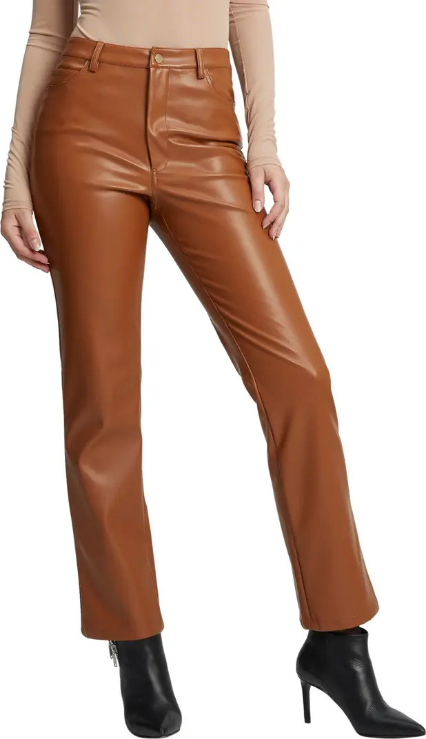 Alesi High Waist Straight Leg Faux Leather Pants | Nordstrom