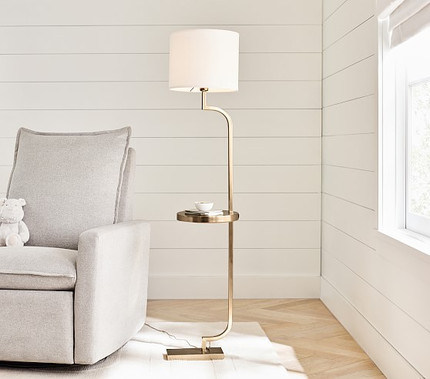 Click for more info about Polished Tray Floor Lamp (49")