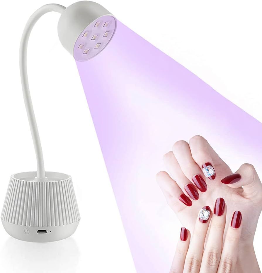 LED UV Nail Lamp for Gel Nails,24W 360° Rotatable Gooseneck UV Light Nail Polish Curing Lamp Nai... | Amazon (US)